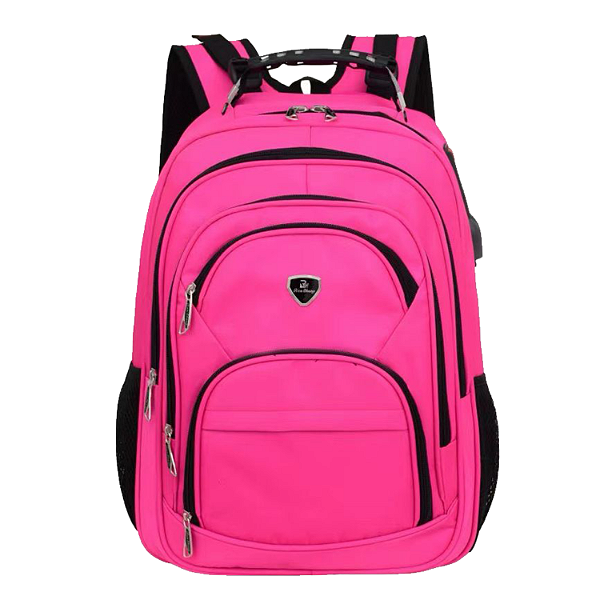 Mochila Bolsa Masculina Executiva Impermeável Notebook Usb Resistente-Rosa