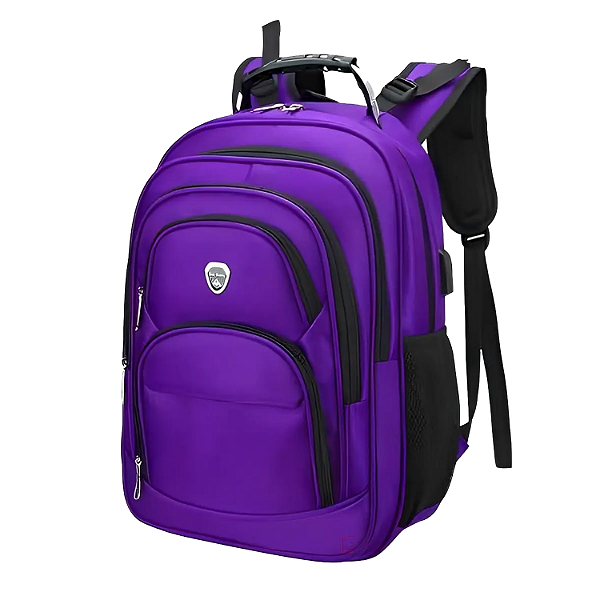 Mochila Bolsa Masculina Executiva Impermeável Notebook Usb Resistente-Roxo