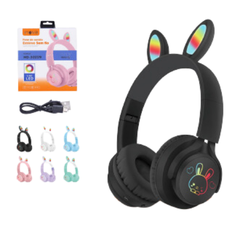Fone Sem fio  Enjoy Music infantil Coelho 30229