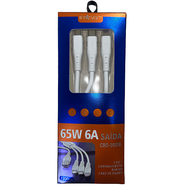Cabo de Dados 3 EM 1 65W CBO 20010