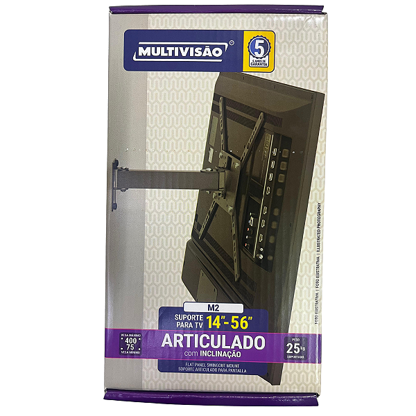Suporte Articulado C/ Inclinação P/ TV De 14" A 56"