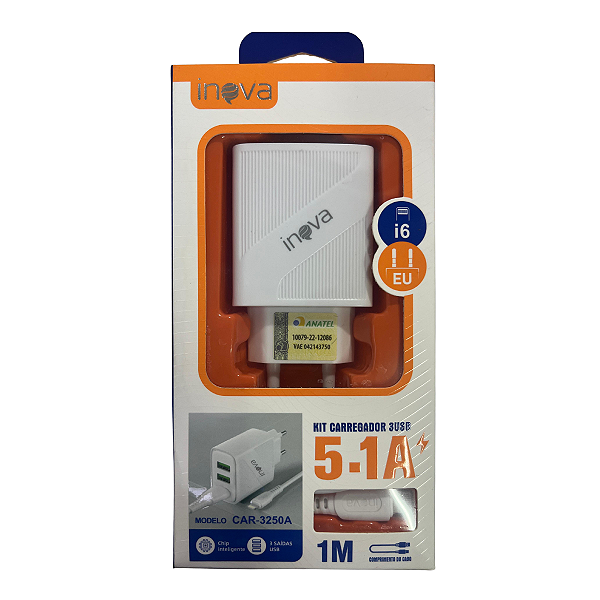 Carregador IP 5.1A CAR - 3250A