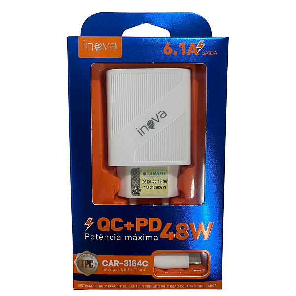 Carregador TPC 6.1A 48W CAR - 3164C