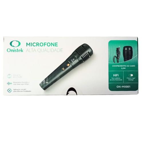 Microfone Com Conector P10 ON - M0001
