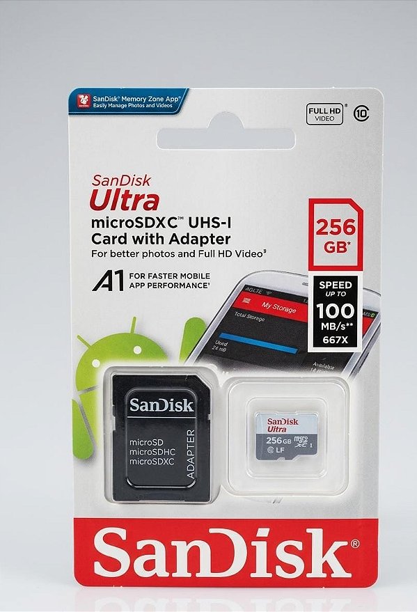 Cartão de Memória 256 GB UNIDADE