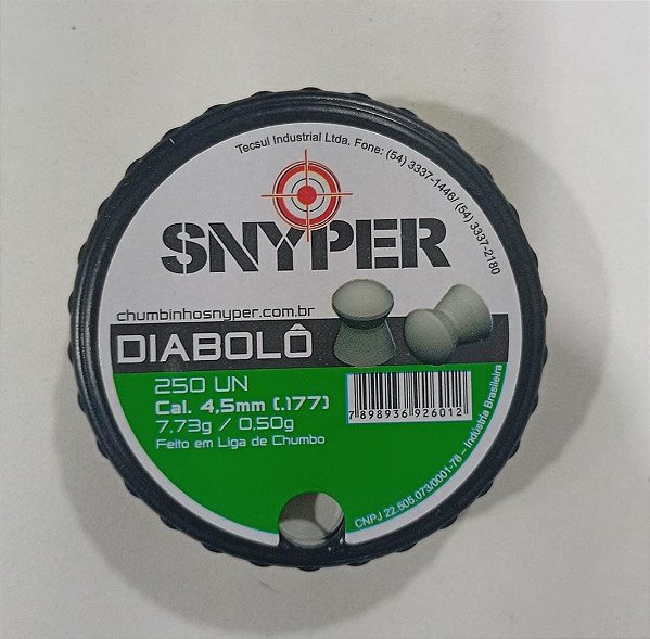Chumbinho SNYPER diabolo 4,5 MM UNIDADE