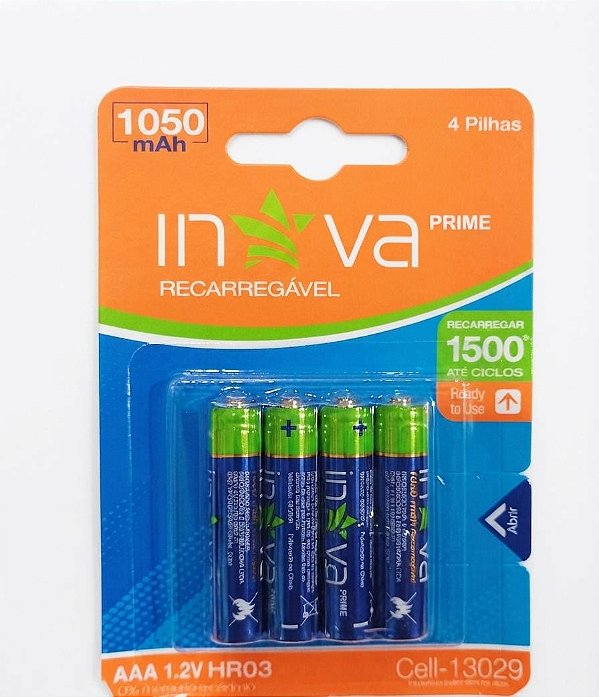 Pilha Conjunto Com 4 Un Recarregável CELL 13029 UNIDADE