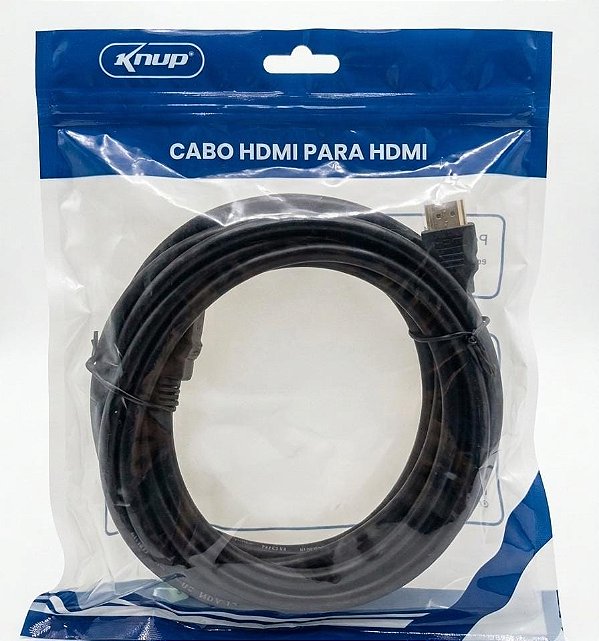 Cabo HDMI 1.4 P/ HDMI 3M KNUP PRETO KP YP 5000 UNIDADE