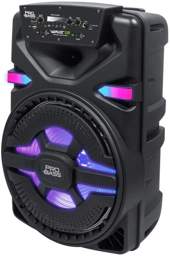 CAIXA AMPLIFICADA COM BATERIA WAVE12 400W BT/SD/USB - PROBASS