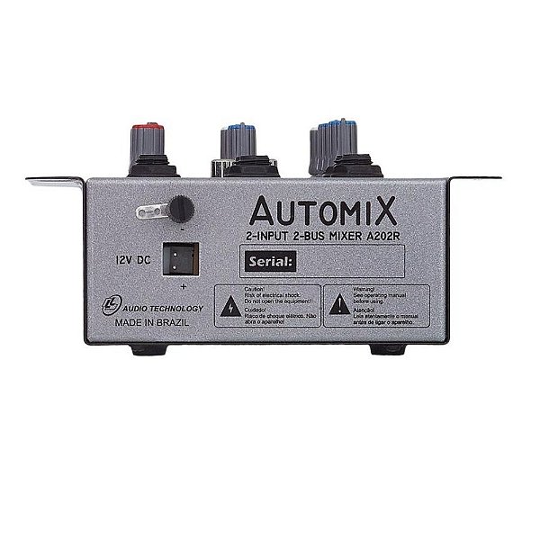 Mesa De Som 2 Canais AUTOMIX 12V A202R - LL Audio