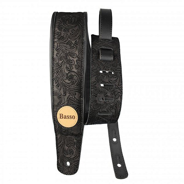 Correia Para Instrumentos VT SL 52 FLORAL PRETO - BASSO