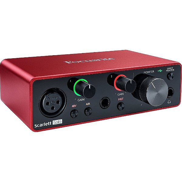 Interface De Áudio 3° Geração SCARLET SOLO - FOCUSRITE