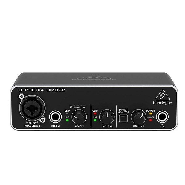 Interface De Áudio Behringer U-Phoria UMC22 - BEHRINGER