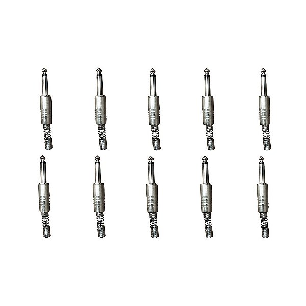 Kit 10 Conectores P10 Macho Linha PLG P10 NINJA - SANTO ANGELO