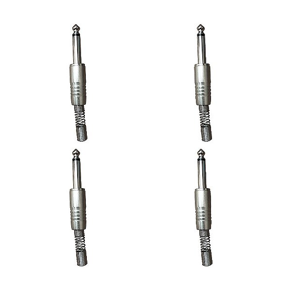 Kit 4 Conectores P10 Macho Linha PLG P10 NINJA - SANTO ANGELO