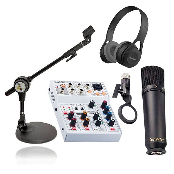 KIT GRAVAÇÃO E TRANSMISSÃO AO VIVO COM 4 COMPONENTES