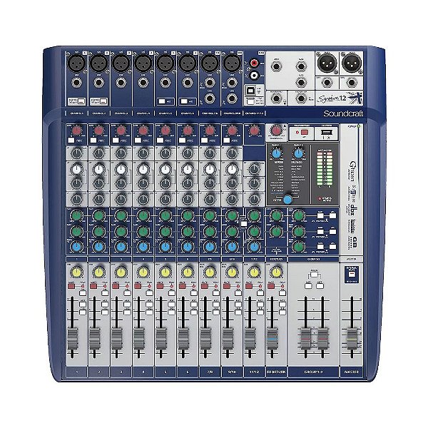Mesa Analógica de 12 Canais Com Interface de Áudio SIGNATURE 12 - SOUNDCRAFT