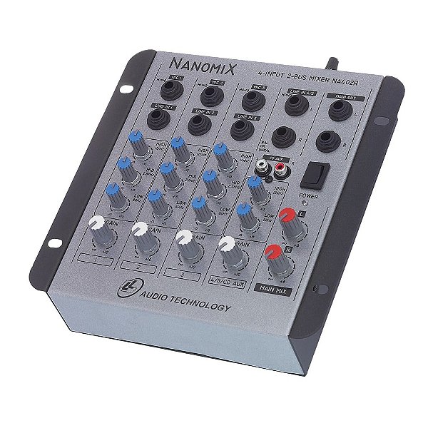 Mesa de Som Analógica 4 canais NANOMIX NA402R - LL AUDIO