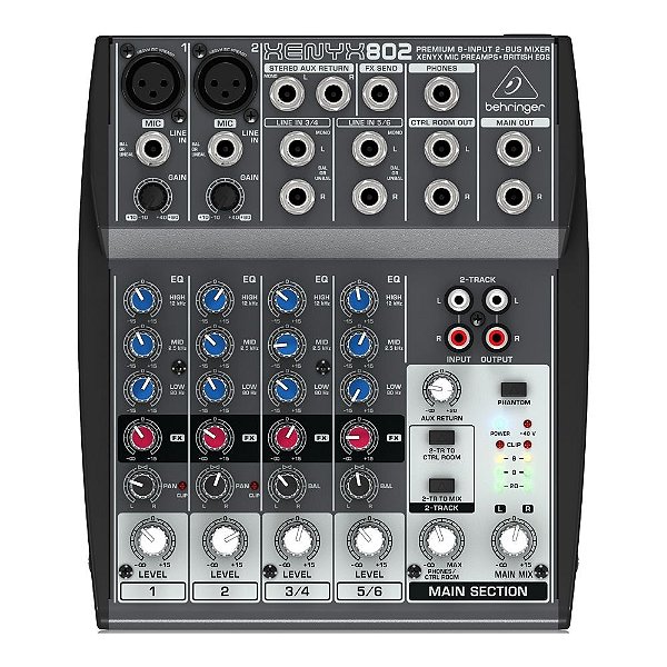 Mesa de Som Behringer Xenyx 802 Mixer - Behringer