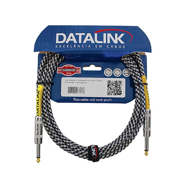 Cabo Têxtil P10/P10 7m 0,20mm² GI123 SAMBA GARAGE - DATALINK