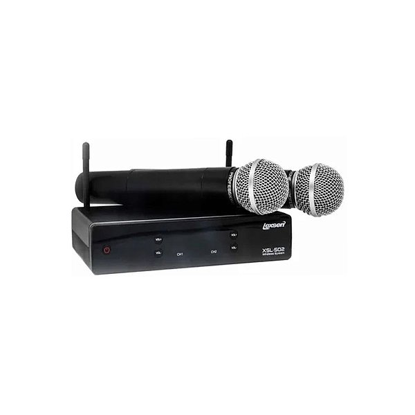 Microfone Sem Fio com 2 bastoes UHF XSL-502-LEXSEN
