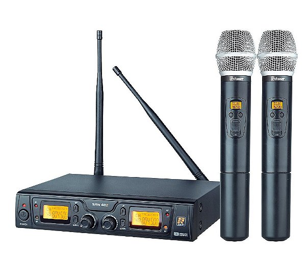 Microfone Sem Fio Duplo De Mão SRW-48D - STANER