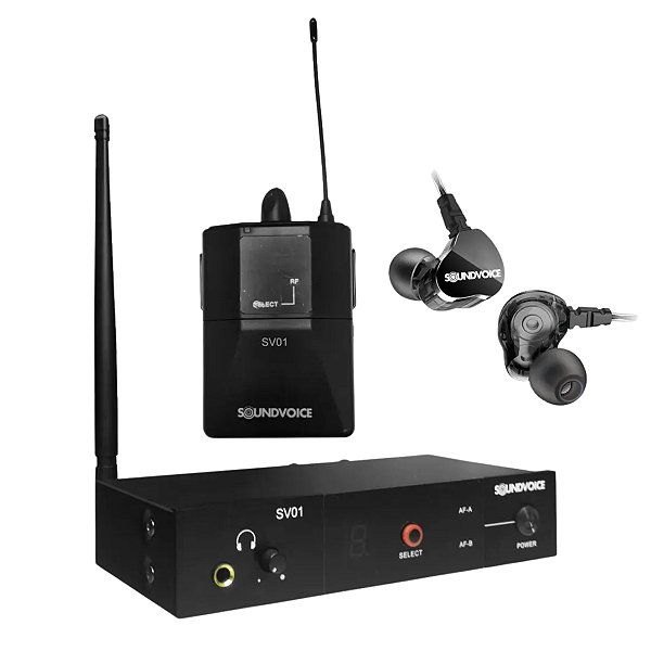 RETORNO SEM FIO IN-EAR SV-01 SOUNDVOICE