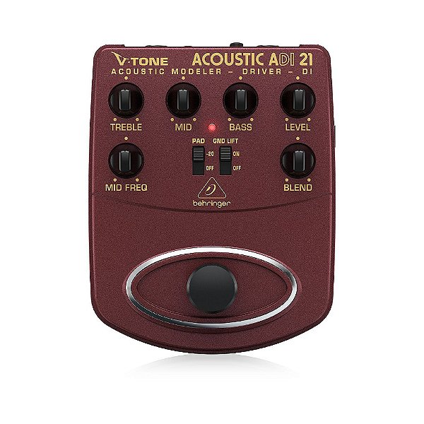 Pedal de Violão Simulador de Amplificador Com Direct Box e Preamp ADI21 - BEHRINGER