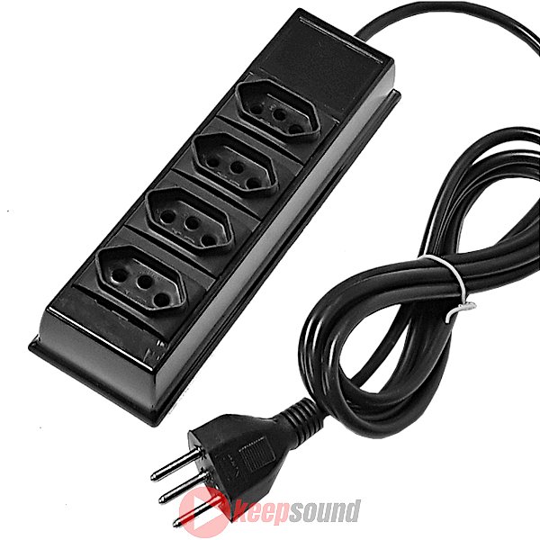 Régua de Energia 4 Tomadas 10A 5m RTP4 - TRANSCOLOR