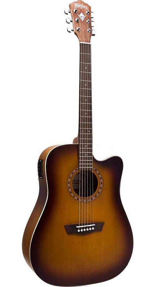 Violão Eletrico Acustico Sunburst WD7SCEATBM - WASHBURN