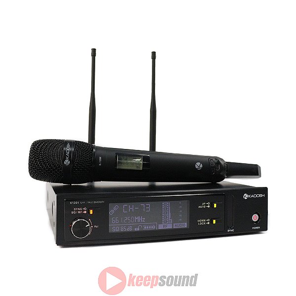Microfone Profissional de Mão Sem Fio K1201M - KADOSH