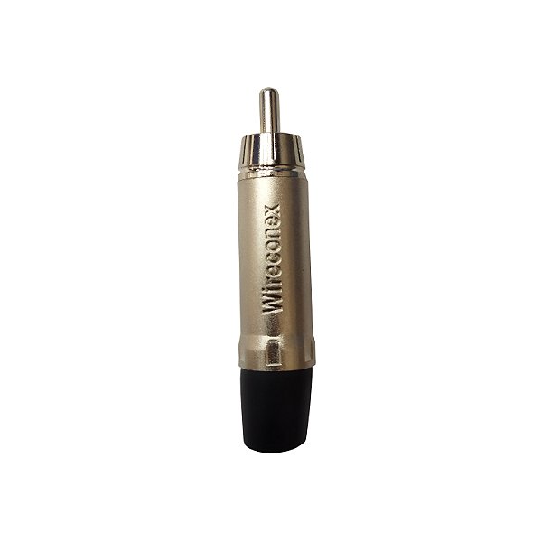 Conector RCA PRETO Macho Linha WC 1212 BK - WIRECONEX