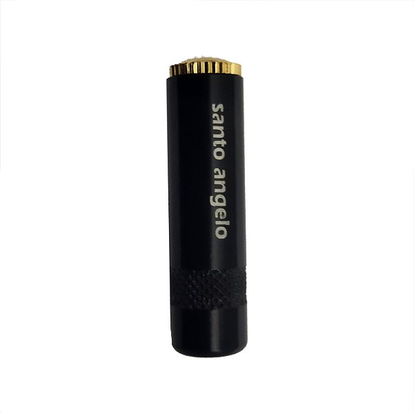 Conector P2 Estéreo Fêmea Preto P2ST SAS LINHA FEMEA OU - SANTO ANGELO