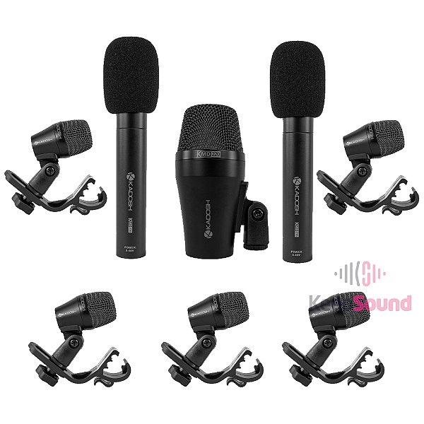 Kit 8 Microfones Para Bateria KMD 208 - KADOSH
