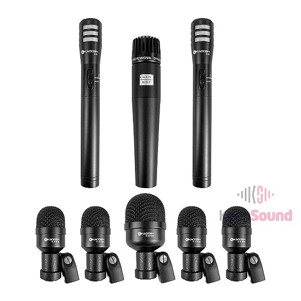 Kit 8 Microfones Para Bateria KMD 108 - KADOSH