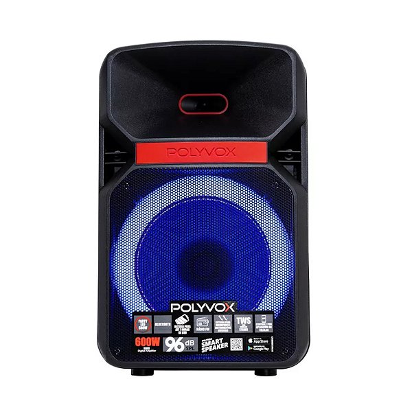 Caixa Ativa Com Bateria 600w 12 Polegadas Xc-812tb - Polyvox