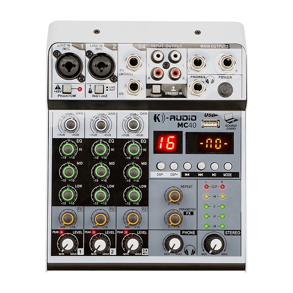 Mesa De Som 4 Canais Mc 40 - K-audio