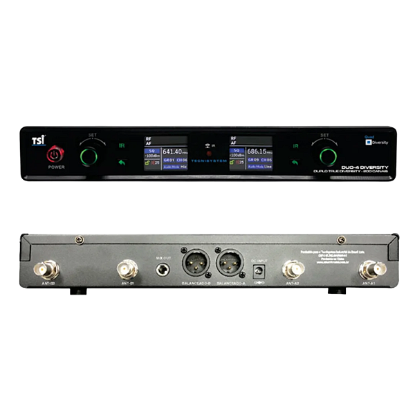 Microfone Sem Fio Em Uhf Tsi-duo-4-uhf - Tsi