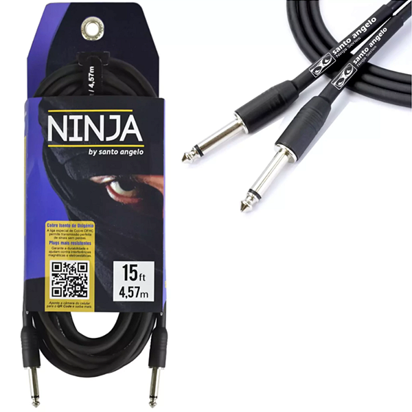 Cabo Instrumento 0,20mm P10 Ninja Cable 15ft