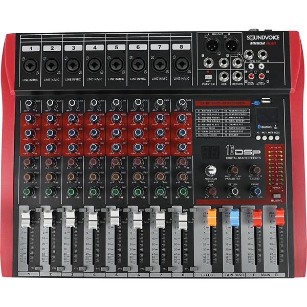 Mesa De Som Analógica Soundvoice Mr802