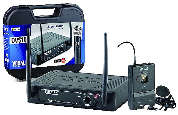 Microfone Sem fio Single Lapela DVS 100 SL - VOKAL