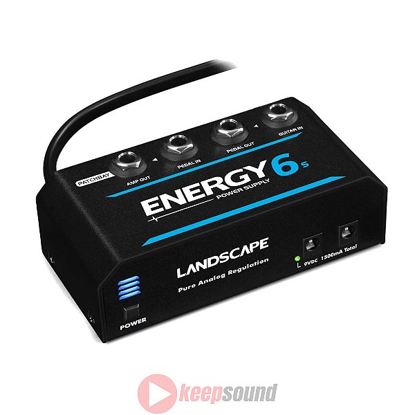 Fonte de Energia 1500mA Patchbay Para 10 Pedais ENERGY 6S - LANDSCAPE