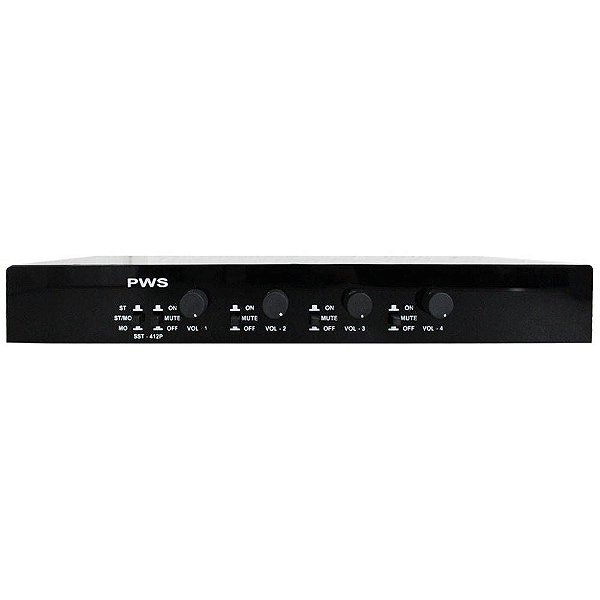 Setorizador Som Ambiente 200W 4 Canais SST 412P - PWS