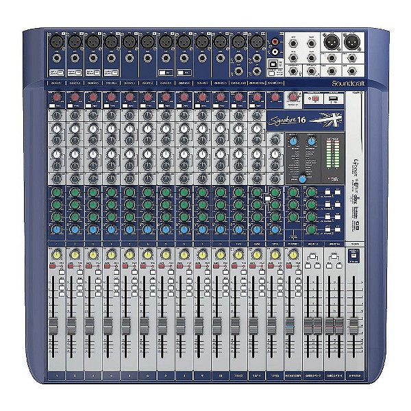 Mesa de Som Analógica 16 canais Signature 16 - SOUNDCRAFT