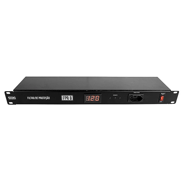 Filtro De Linha Rack 19” 1u 9 Tomadas Fpr8 Preto