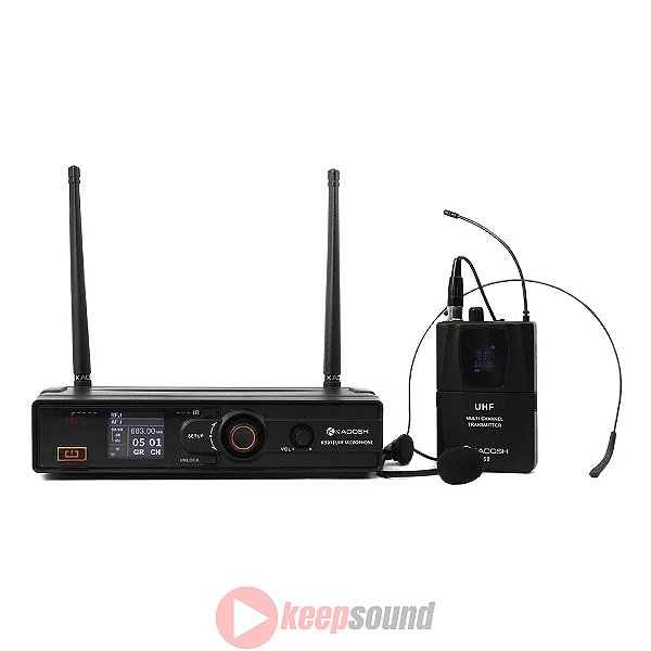 Microfone Profissional Headset Sem fio K501H - KADOSH
