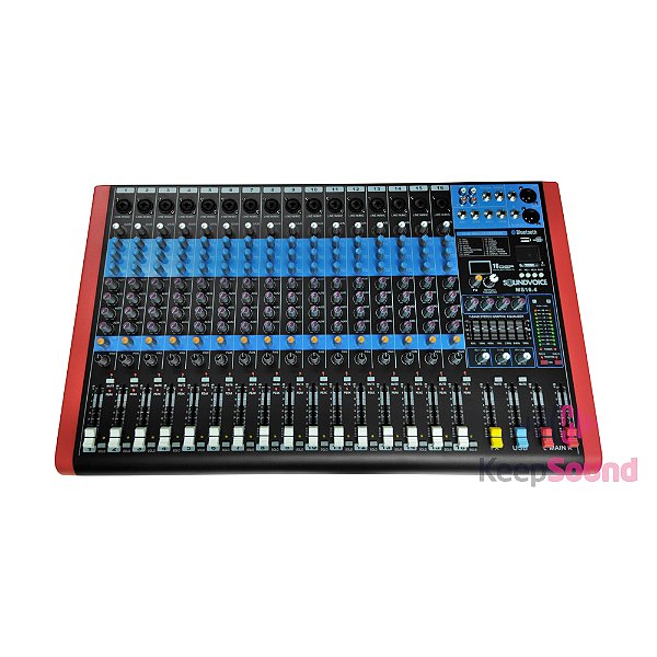 Mesa de Som 16 Canais MS16.4 EUX - SOUNDVOICE