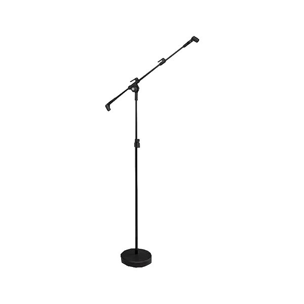Pedestal Tipo Girafa Para 2 Microfones Base Pesada PMV-05-P - VECTOR