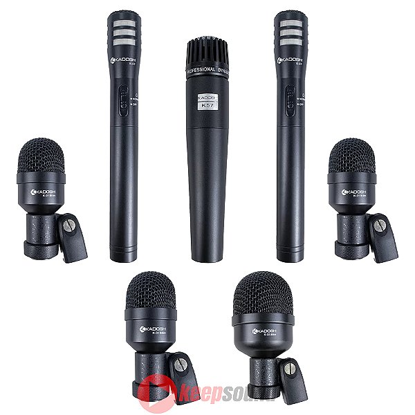 Kit 7 Microfones Para Bateria KDM 107 - KADOSH