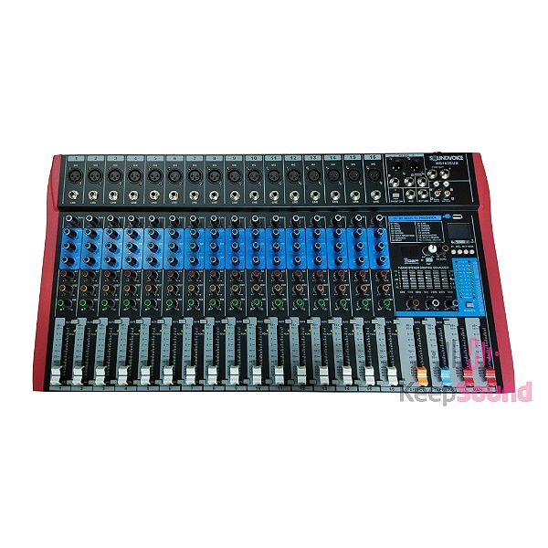 Mesa de Som 16 Canais MS-162 EUX - SOUNDVOICE